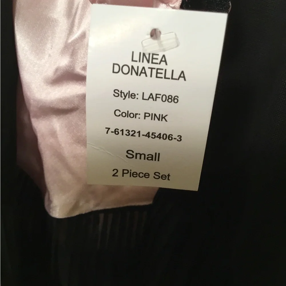 NWT 2 PIECES LINEA DONATELLA PINK LINGERIE‎ SIZE SMALL